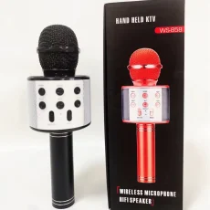 Wirelles microphone speaker-S858 Amazon high-quality cross-border hot-selling children's mobile phone Karaoke microphone birthday gift
