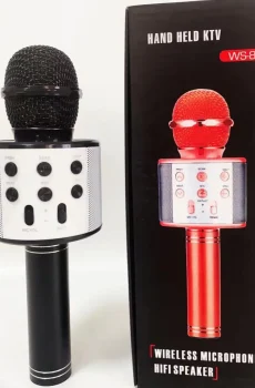 Wirelles microphone speaker-S858 Amazon high-quality cross-border hot-selling children's mobile phone Karaoke microphone birthday gift