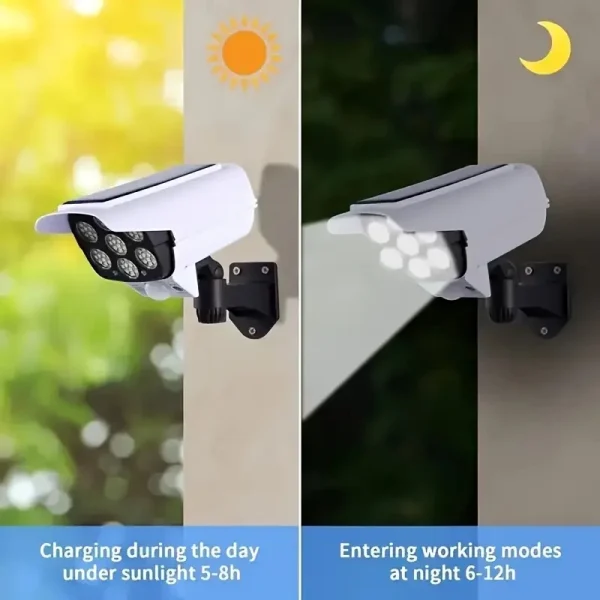 Outdoor Camping Solar Lights Motion Sensor 77 LED FloodLight Wireless Waterproof Dummy Fake Camera Courtyard Garage Street Light - Image 3