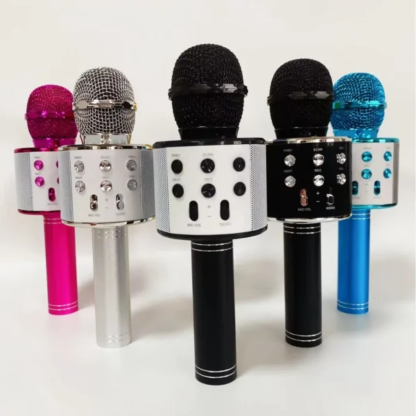 Wirelles microphone speaker-S858 Amazon high-quality cross-border hot-selling children's mobile phone Karaoke microphone birthday gift - Image 3