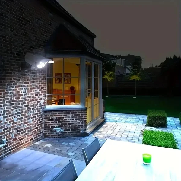 Outdoor Camping Solar Lights Motion Sensor 77 LED FloodLight Wireless Waterproof Dummy Fake Camera Courtyard Garage Street Light - Image 2